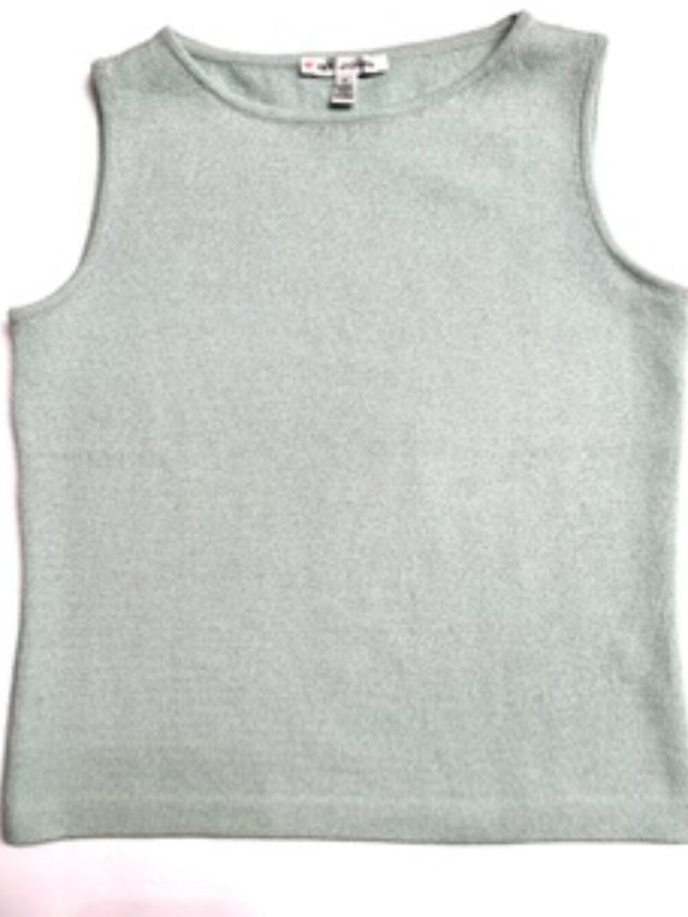 St. John Collecton Wool Blend Knit Sleeveless Top in Seafoam Green (Vtg )